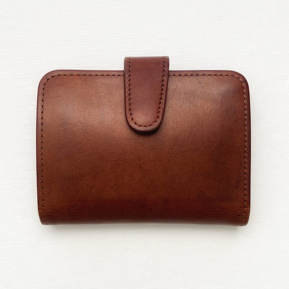 Vintage COACH Leather Bi-Fold Wallet Snap Card Case 1990s Timeless Quality